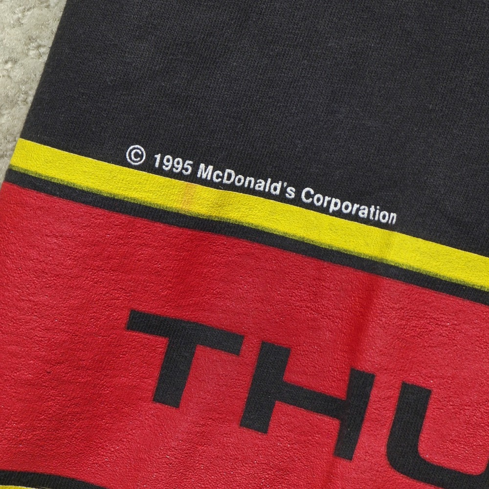 Vintage 1995 Bill Elliott T-Shirt XL NASCAR McDonald's All Over Print USA Made‎ - Picture 5 of 9